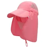 UV Protection Wide Brim Sun Hat With Detachable Peaked Cap