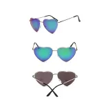 Sunglasses Gradual Heart Shaped Lens Metal Frame UV Protection Retro Shades