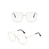 Transparent Sunglasses Multicolor Fashion Square Aviators Sunglasses Flat Mirrored Lens