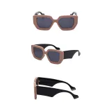 Sunglasses Retro Square Oversized Frame Wide Glasses Legs Retro Eyewear