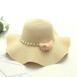 Wave Edge Sun Hat Sand Pearl Flower Sun Hat