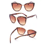 Sunglasses Trendy Cateye UV Protection Vintage With Golden Frame Shades