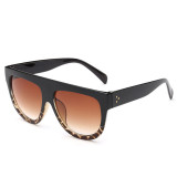 Sunglasses Multicolor Round Bottom Oversized Vintage Flat Top With Frame
