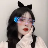 Cyberpunk LED Glasses Target Locked Futuristic Glasses Glow Eyewear