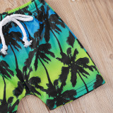 Kids Boys Summer Beach Coconut Tree Sleeveless Vest Shorts Outfit