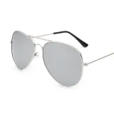 Sunglasses Multicolor Round Bottom Oversized Aviator Sunglasses Retro Flat Top With Metal Frame