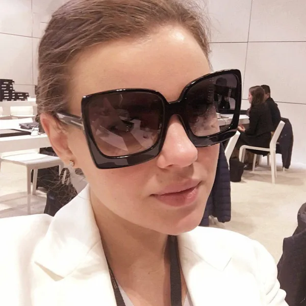 Sunglasses Square Oversized UV Protection Retro With Wide Frame Unisex