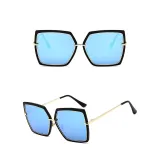Sunglasses Multicolor Fashion Square Flat Mirrored Lens Metal Plastic Frame