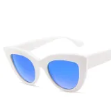 Sunglasses Trendy Cateye Round Bottom Oversized UV Protection Vintage With Frame Shades