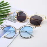 Sunglasses Metal Irregular Glasses Legs Cateye Frame Eyewear