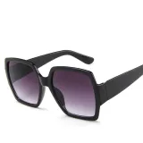 Sunglasses Multicolor Square Cambered Surface Oversized Vintage Flat Top With Frame