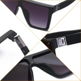 Sunglasses Square Oversized Lens Flat Top Retro Eyewear