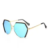 Sunglasses Multicolor Plastic Metal Frame Oversized Polygon Lens Shades