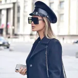 Sunglasses Square Oversized UV Protection Retro Flat Top With Frame Unisex