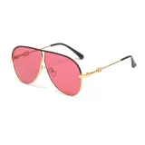 Sunglasses Retro Round Bottom Lens UV400 Mirrored Flat Top Eyewear