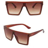 Sunglasses Multicolor Square Oversized UV Protection Vintage Retro Flat Top With Frame