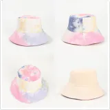 Double-Sided Reversible Colorful Ink Sunhat Tie Dye Bucket Cap