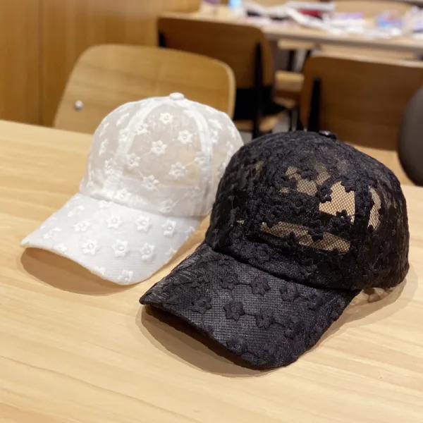 Breathable Mesh Sunhat Chrysanthemum Lace Baseball Cap