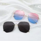 Sunglasses Metal Irregular rhombus Lens Frame Aviator Eyewear