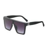 Sunglasses Square Oversized Lens Flat Top Retro Eyewear
