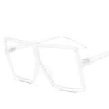 Multicolor Sunglasses Square Oversized UV Protection Retro Flat Top With Frame Unisex