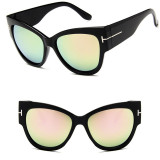 Sunglasses Trendy Cateye Square Oversized UV Protection Vintage Retro Flat Top With Frame