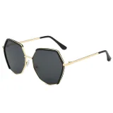 Sunglasses Multicolor Plastic Metal Frame Oversized Polygon Lens Shades