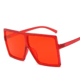Multicolor Sunglasses Square Oversized UV Protection Retro Flat Top With Frame Unisex