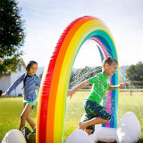 Inflatable Rainbow Arch Door Water Spray Game Toys