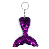 Mermaid Tails Glitter Reversible Sequins Keychains Party Favors for Mermaid Themed Party
