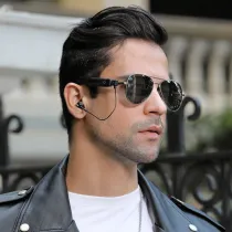 Sunglasses Multicolor Round Oversized Bluetooth Headset Polarization Eyewear