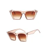 Sunglasses Trendy Cateye Flat Bottom Square UV Protection Vintage With Frame Shades