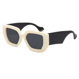Sunglasses Retro Square Oversized Frame Wide Glasses Legs Retro Eyewear