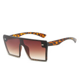 Gradual Sunglasses Multicolor Square Integrated Oversized Vintage Flat Top With Frame