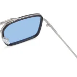 Sunglasses UV Protection Square Tinted Lens Vintage Double Bridge Frame Eyewear