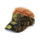 Camouflage Funny Cap Wig Baseball Cap