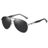 Sunglasses Multicolor Round Bottom Double Bridge Polarization Flat Top With Frame Shades