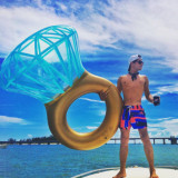 Blue Diamond Ring Inflatable Swimming Circle For Kids Child Adults