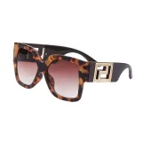 Sunglasses Oversized Frame Hollow Out Wide Glasses Legs Retro Eyewear