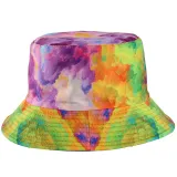 Double-Side Reversible Sunhat Tie Dye Bucket Cap