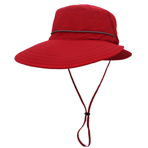Summer UV Protection Outdoor Sunhat Wide Brim Peaked Fishing Cap