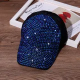 Women Adjustable Sunhat Rhinestone Bling Baseball Cap