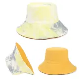 Double-Sided Reversible Colorful Ink Sunhat Tie Dye Bucket Cap