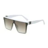 Sunglasses Square Oversized Lens Flat Top Retro Eyewear