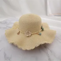 Hanging Bead Wave Lace Sun Hat Outdoor Beach Sun Hat