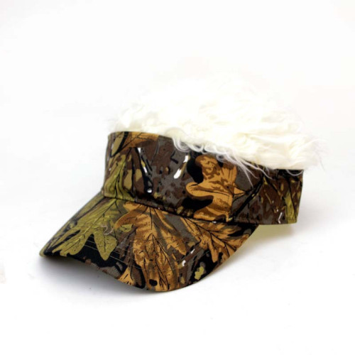 Camouflage Funny Cap Wig Baseball Cap