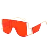 Sunglasses Trendy  Integrated Square Oversized UV400 Protection Trendy Flat Top With Frame