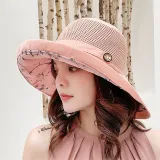 Outdoor Big Brim Cotton And Linen Sun Hat Fisherman Hat