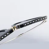 Sunglasses Multicolor Round Diamante Frame Easy Carry Folding Eyewear