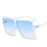 Multicolor Sunglasses Square Oversized UV Protection Retro Flat Top With Frame Unisex